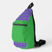 Lila Grün Karomuster Crossbody Bag (Rechte Ecke)