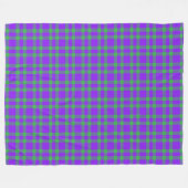 Lila Grün Karomuster Fleecedecke (Vorderseite (Horizontal))