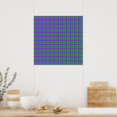 Lila Grün Karomuster Poster (Küche)