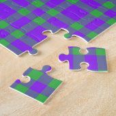 Lila Grün Karomuster Puzzle (Seite)