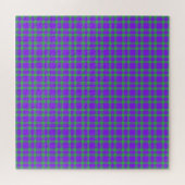 Lila Grün Karomuster Puzzle (Horizontal)