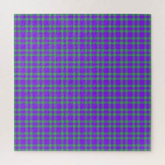 Lila Grün Karomuster Puzzle (Vertikal)