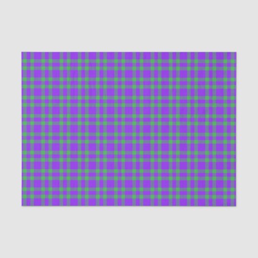 Lila Grün Karomuster Seidenpapier (Vorderseite)