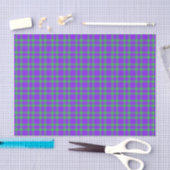 Lila Grün Karomuster Seidenpapier (Handwerk)