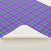 Lila Grün Karomuster Sherpadecke (3/4)