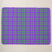 Lila Grün Karomuster Sherpadecke (Vorderseite (Horizontal))