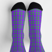 Lila Grün Karomuster Socken (Oben)