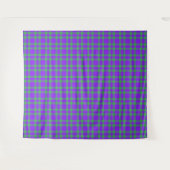 Lila Grün Karomuster Wandteppich (Vorderseite (Horizontal))