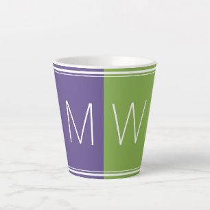 Lila Grün Modern MOTIVIEREND MONOGRAMM Milchtasse