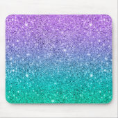 Lila & grün Omelett Glitzer & Glitzern Mousepad (Vorne)