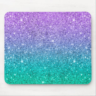Lila & grün Omelett Glitzer & Glitzern Mousepad