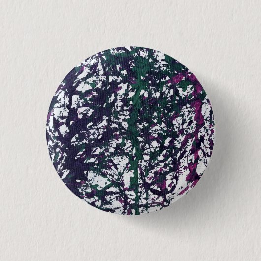 Lila, Grün, Rosa, Marmorkunst Button (Vorderseite)