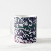 Lila, Grün, Rosa, Marmorkunst Kaffeetasse (Vorderseite Links)