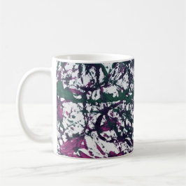 Lila, Grün, Rosa, Marmorkunst Kaffeetasse