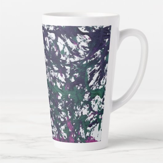 Lila, Grün, Rosa, Marmorkunst Milchtasse (Rechts)
