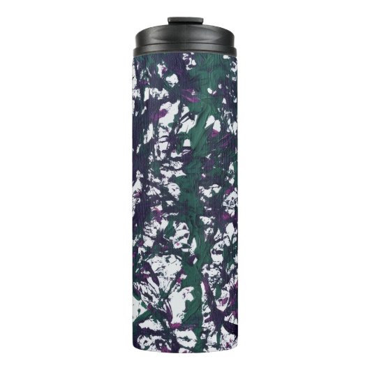 Lila, Grün, Rosa, Marmorkunst Thermosbecher (Vorderseite)
