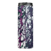 Lila, Grün, Rosa, Marmorkunst Thermosbecher (Rückseite)