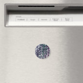 Lila, Grün, Rosa, Marmorkunstwerk Magnet (In Situ (Geschirrspüler))