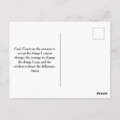 Lila Grün-Rot-Blütengebet Postkarte (Rückseite)