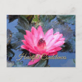 Lila Grün-Rot-Blütengebet Postkarte (Vorderseite)