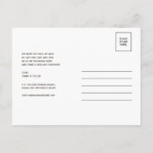 Lila & grün Seepferd Save the Date Postkarte (Rückseite)