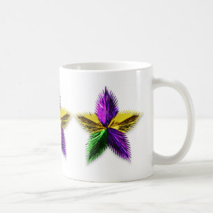 LILA GRÜN-UND GOLDkarneval-STERN Kaffeetasse