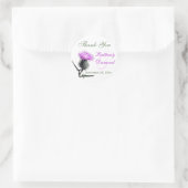 Lila, grün, weiß, 1,5" Durchmesser Aufkleber (Tasche)