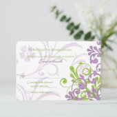 Lila-grün-weiß-Abstrakt-Blumenzwiebeln rsvp (Stehend Vorderseite)