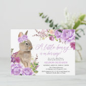 Lila Grünanlage Ostersonnendusche Einladung (Stehend Vorderseite)