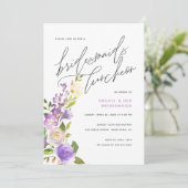 Lila Grünanlagen und Grünanlagen Einladung (Stehend Vorderseite)