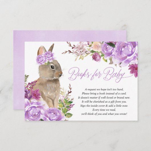 Lila Grünbuch Osterhasen anstelle von Karte (Vorne/Hinten)