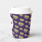 Lila Grünbuch zum Thema "Mardi Gras Custom Logo" Pappbecher (Links)