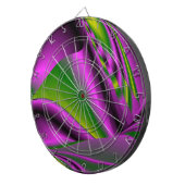 lila grüne Abstrakte Regenbogenkunst Dartscheibe (Vorderseite rechts)