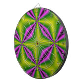 lila grüne Abstrakte Regenbogenkunst Dartscheibe (Vorderseite rechts)