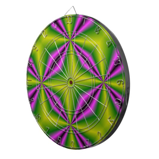 lila grüne Abstrakte Regenbogenkunst Dartscheibe (Vorderseite rechts)