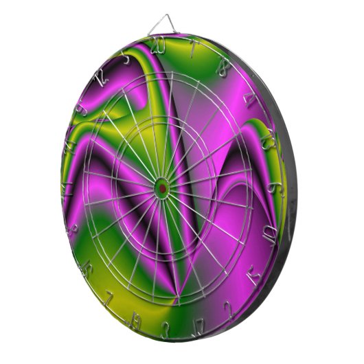 lila grüne Abstrakte Regenbogenkunst Dartscheibe (Vorderseite rechts)