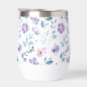 Lila Grüne Aquarell-Wildblume (Rechts)