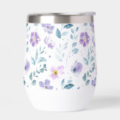 Lila Grüne Aquarell-Wildblume (Links)
