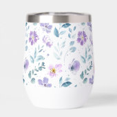Lila Grüne Aquarell-Wildblume (Rückseite)