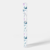 Lila Grüne Aquarell-Wildblume Case-Mate iPhone Hülle (Rückseite / Links)