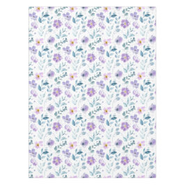 Lila Grüne Aquarell-Wildblume Tischdecke
