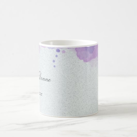 Lila grüne Blätter Kaffeetasse (Mittel)