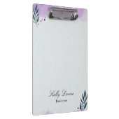 Lila grüne Blätter Klemmbrett (Rechts)