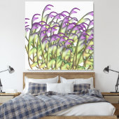 Lila grüne Blätter Leinwanddruck (Insitu (Schlafzimmer))