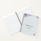 Lila grüne Blätter Notizblock (Innenseite)