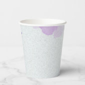 Lila grüne Blätter Pappbecher (Rückseite)