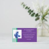 Lila-grüne blaue medizinische Clogs einheitlich Visitenkarte (Stehend Vorderseite)