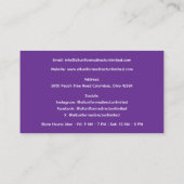 Lila-grüne blaue medizinische Clogs einheitlich Visitenkarte (Rückseite)