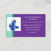 Lila-grüne blaue medizinische Clogs einheitlich Visitenkarte (Vorderseite)