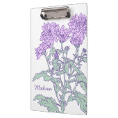 Lila-grüne, blühende Zwischenablage Klemmbrett (Links)